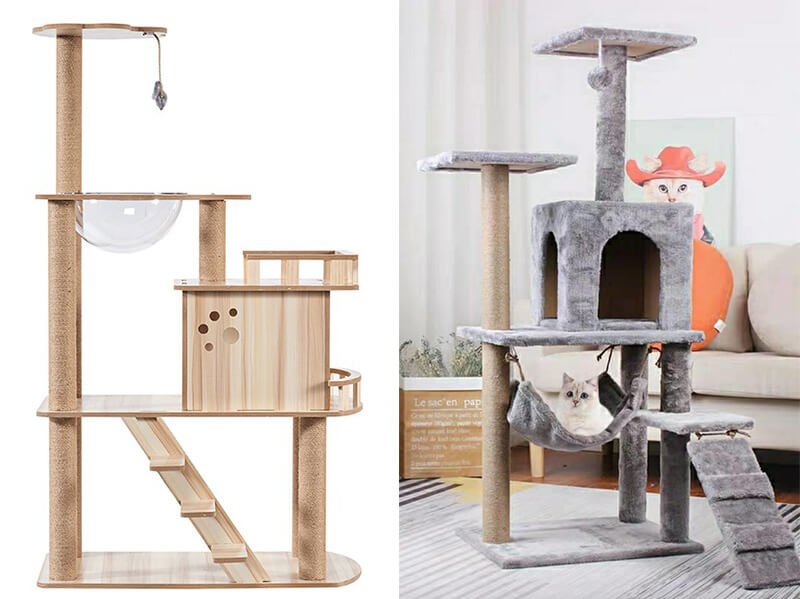 MDF Cat Climbing Frame Particleboard Cat Climbing Tower