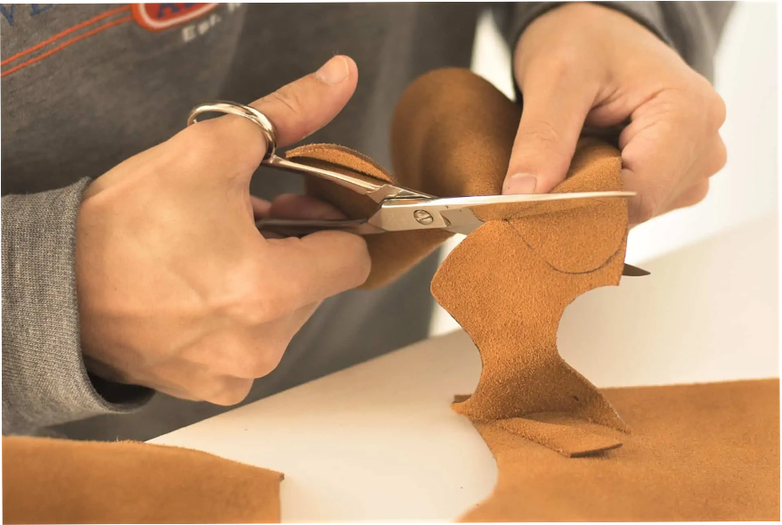 nubuck-leather cutitng