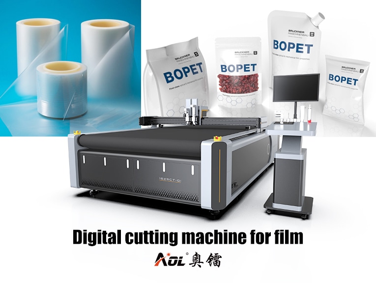 Plastic film cutting machine